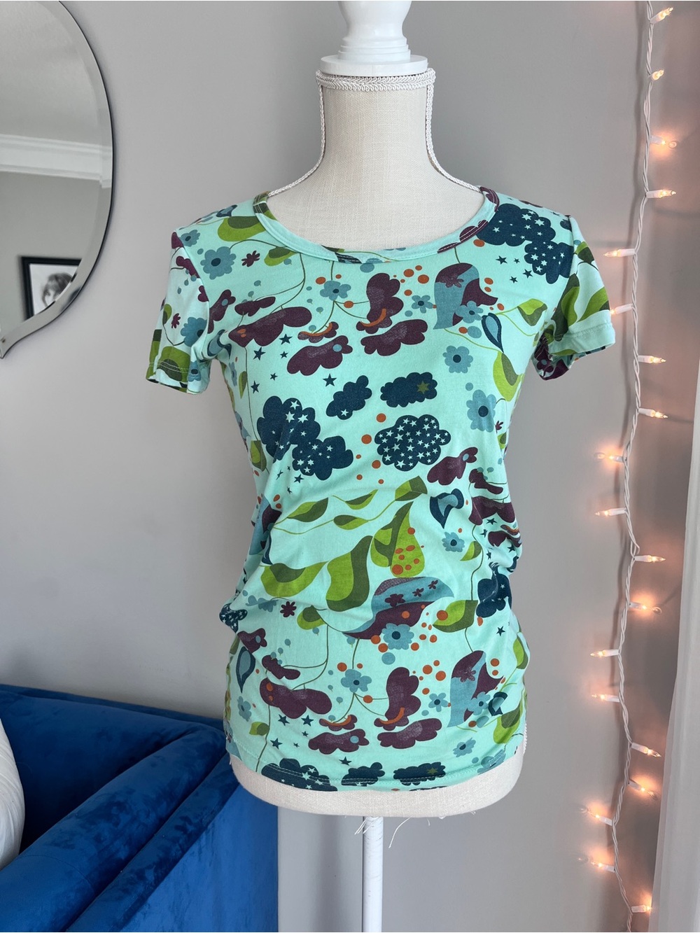 crafty couture abstract whimsy graphic tee size large